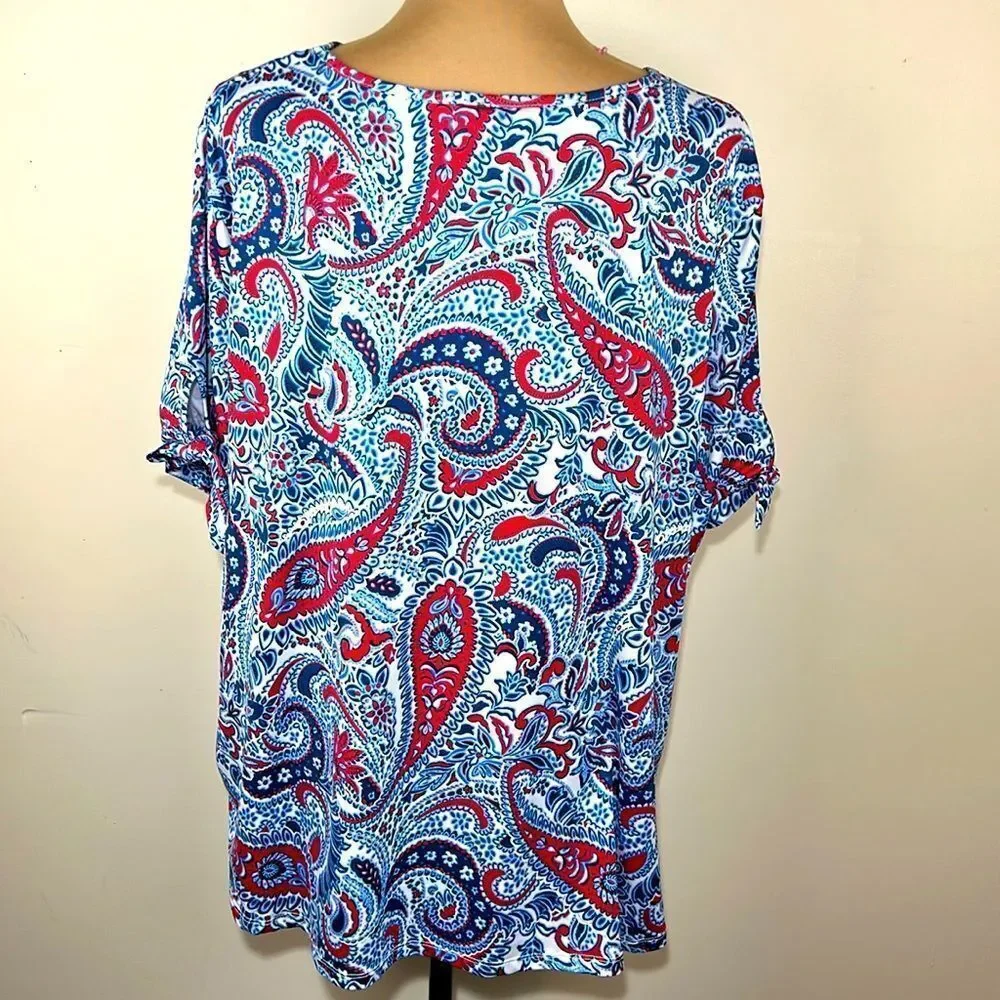 Ruby Rd Paisley Print Top - Picture 2 of 8